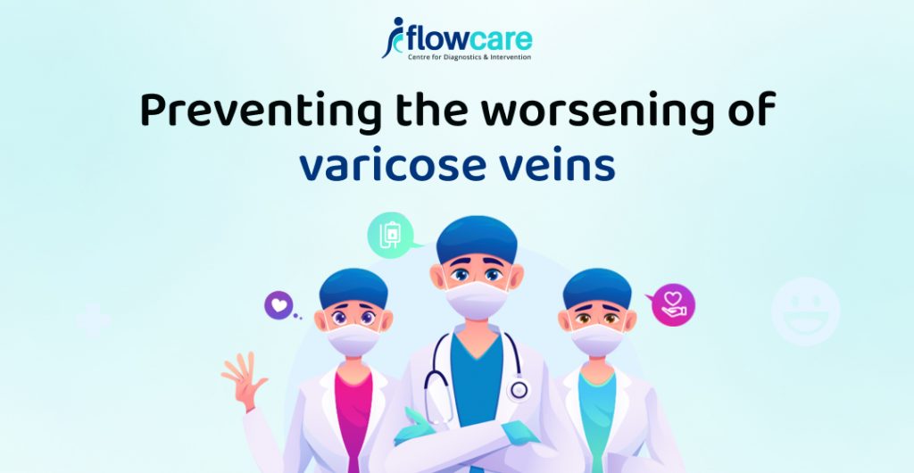 Preventing the worsening of varicose veins